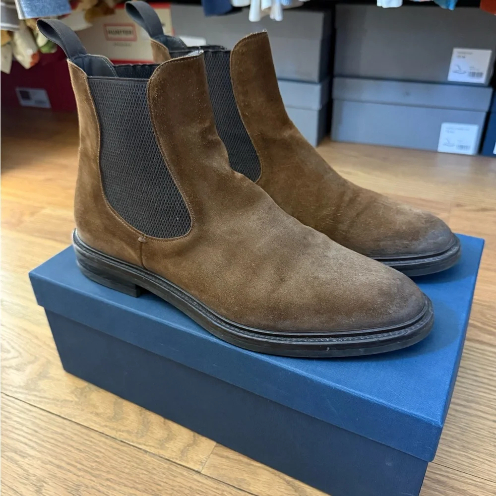 Scarosso Men’s Hunter Chelsea Boots Brown Suede Leather - Picture 3 of 4